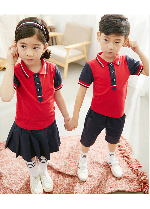 紅色款系列校服服裝定制廠家